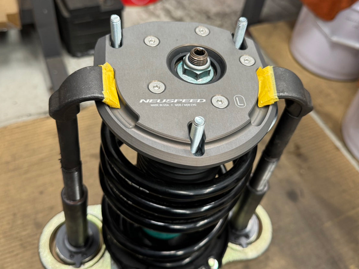biAXIS Billet Upper Strut Mount | Front • MQB/MQBe