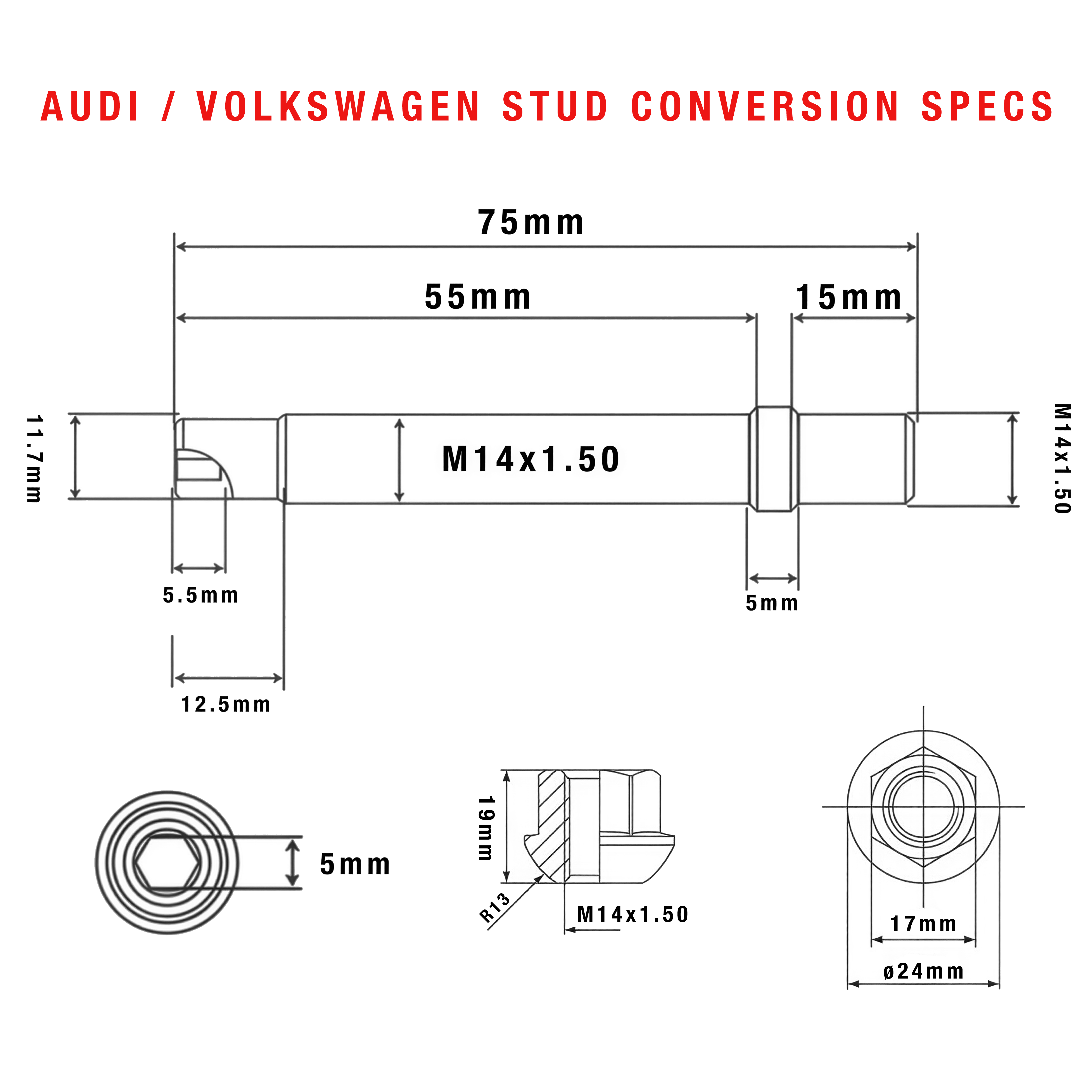 Steel Wheel Stud Conversion