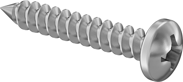 Screw | #14x1-1/2" Phillips Round Head Sheet Metal • Zinc