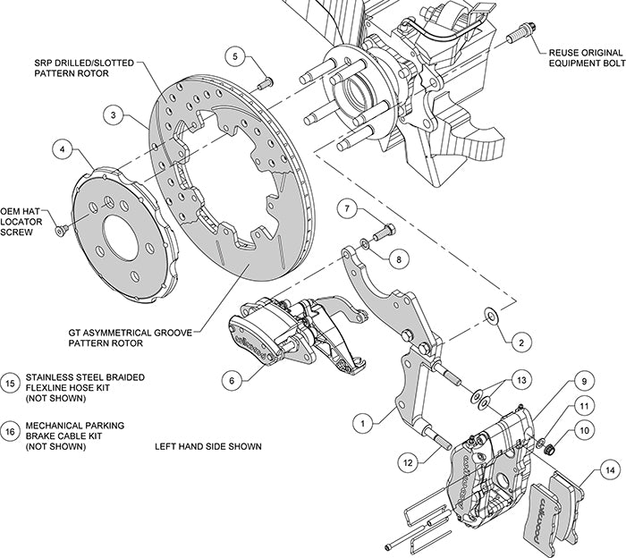 Wilwood Dynapro Radial MC4 Parking Brake Kit | Rear 310mm • F55/F56/F57